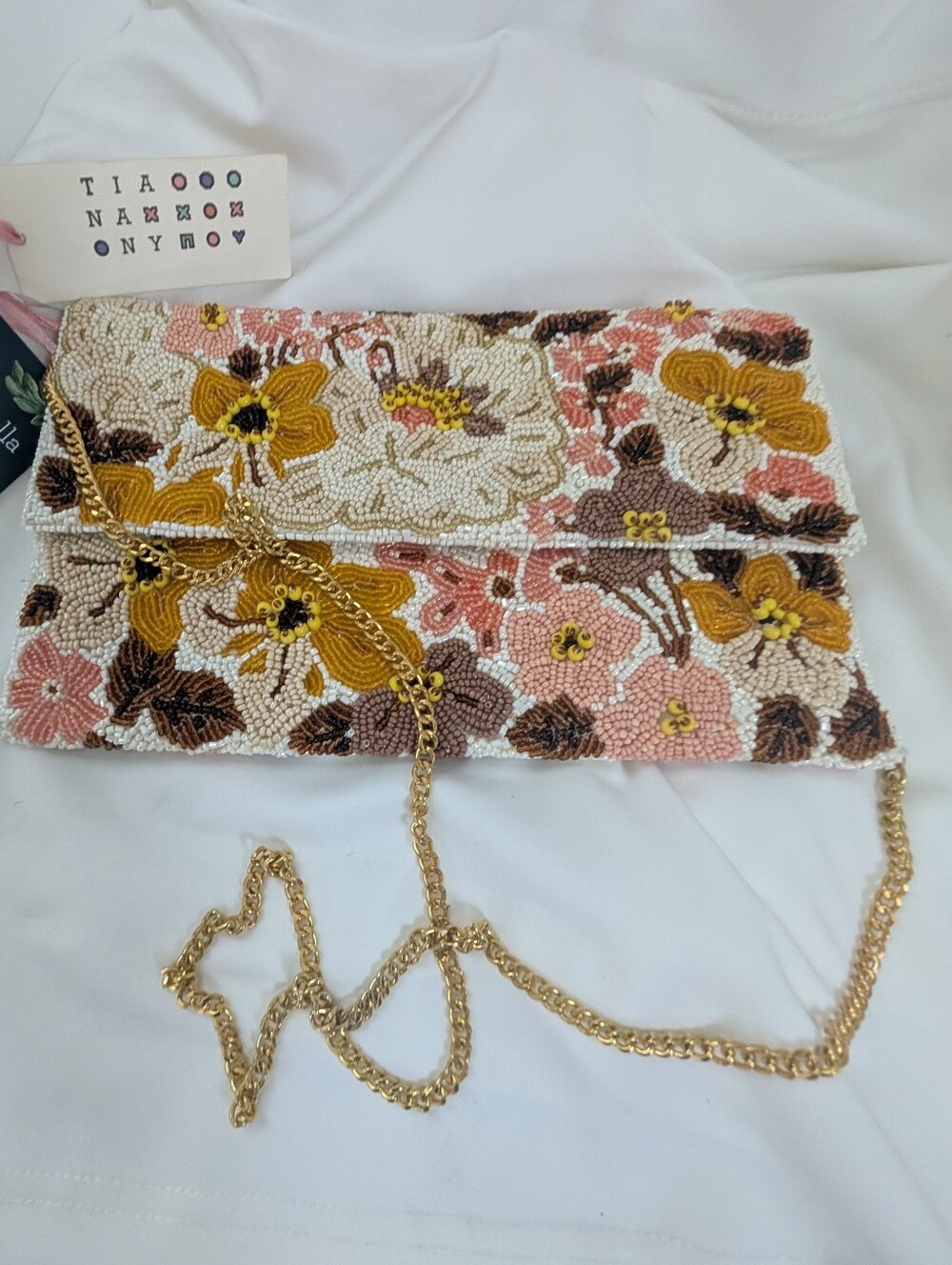 Tiana New York Beaded Crossbody Bag Brand New With Tags Autumn Palette